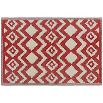 Venkovní koberec 120 x 180 cm červený DEWAS, 204576 (beliani_204576)