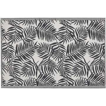 Venkovní koberec 120 x 180 cm černé palmové listy KOTA, 250295 (beliani_250295)