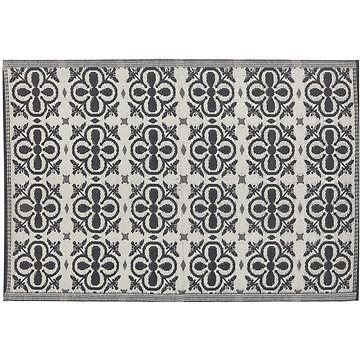 Venkovní koberec 120x180 cm černý a bílý NELLUR, 250863 (beliani_250863)