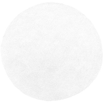 Koberec bílý kruhový ? 140 cm DEMRE, 122339 (beliani_122339)