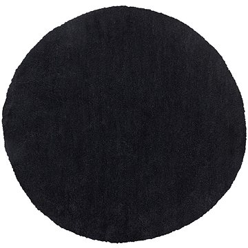 Koberec černý kruhový ? 140 cm DEMRE, 122355 (beliani_122355)