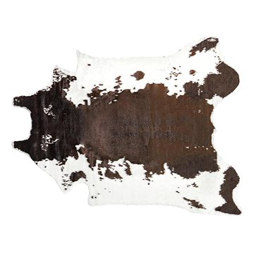 Koberec z umělé hovězí kůže 130 x 170 cm bílý / hnědý BOGONG, 309338 (beliani_309338)