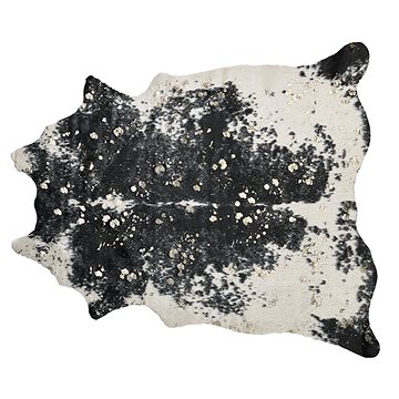 Koberec z umělé hovězí kůže se skvrnami 150 x 200 cm černý / bílý BOGONG, 309356 (beliani_309356)