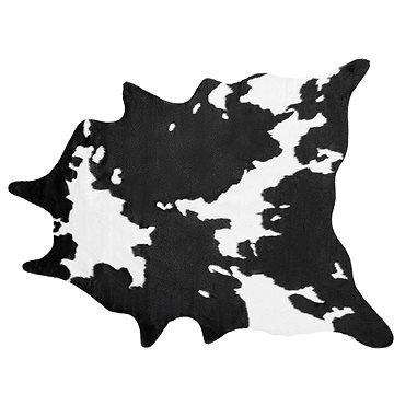 Koberec z umělé hovězí kůže 150 x 200 cm černý / bílý BOGONG, 309390 (beliani_309390)
