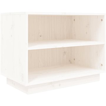 Botník bílý 60 x 34 x 45 cm masivní borové dřevo, 813546 (813546)