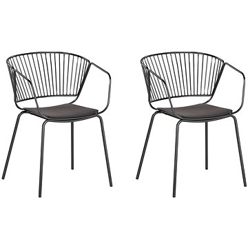 Sada 2 kovových židlí černá RIGBY, 208363 (beliani_208363)