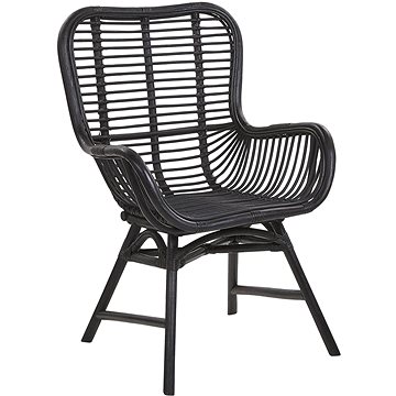 Černá ratanová židle TOGO, 119270 (beliani_119270)