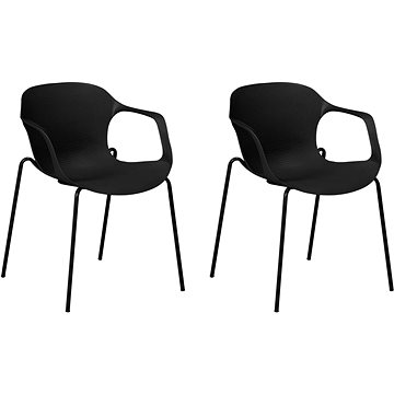Dvě černé jídelní židle ELBERT, 70955 (beliani_70955)
