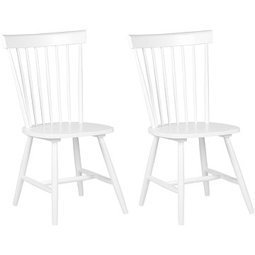 Sada 2 bílých jídelních židlí BURGES, 252898 (beliani_252898)