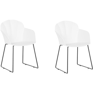 Sada 2 bílých jídelních židlí SYLVA, 241895 (beliani_241895)