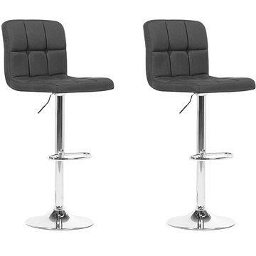 Sada 2 černých čalouněných barových židlí MARION, 73651 (beliani_73651)