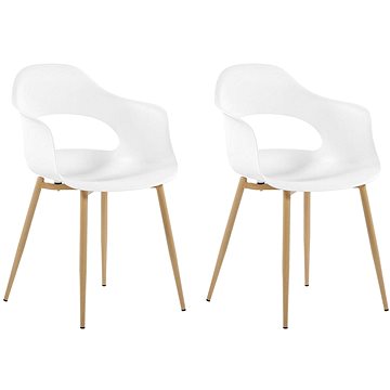 Sada 2 jídelních židlí bíla UTICA, 208621 (beliani_208621)