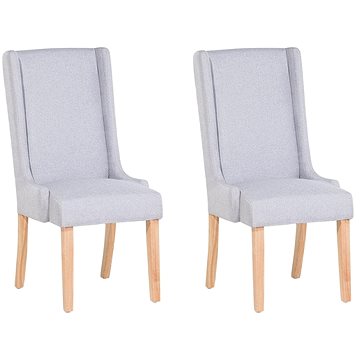 Sada 2 jídelních židlí světle šedých CHAMBERS, 254674 (beliani_254674)
