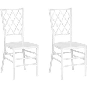 Sada 2 jídelních židlí, bílá CLARION, 250965 (beliani_250965)