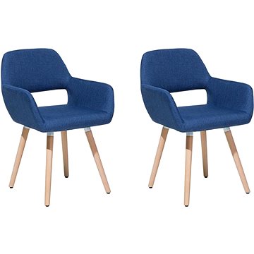 Sada 2 židlí do jídelny v modré barvě CHICAGO, 96380 (beliani_96380)