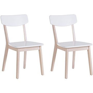 Sada dvou jídelních židlí bílá SANTOS, 134751 (beliani_134751)
