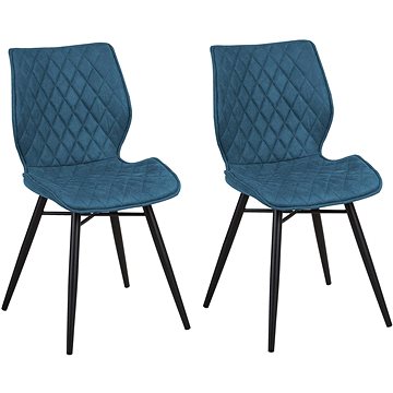 Sada dvou modrých jídelních židlí LISLE, 133901 (beliani_133901)