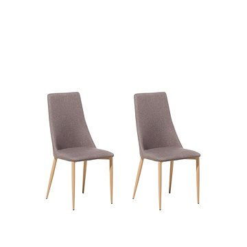 Sada dvou světle hnědých jídelních židlí CLAYTON, 84371 (beliani_84371)