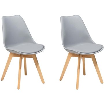 Sada dvou šedých jídelních židlí DAKOTA II, 70873 (beliani_70873)