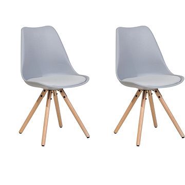 Sada dvou šedých židlí DAKOTA, 122655 (beliani_122655)