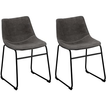 Sada dvou tmavě šedých židlí BATAVIA, 127409 (beliani_127409)