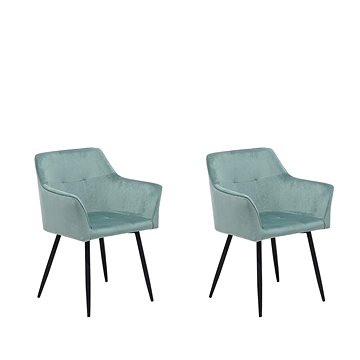 Sada dvou zelených jídelních židlí JASMIN, 110527 (beliani_110527)
