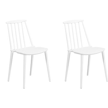 Set dvou bílých jídelních židlí VENTNOR, 101781 (beliani_101781)