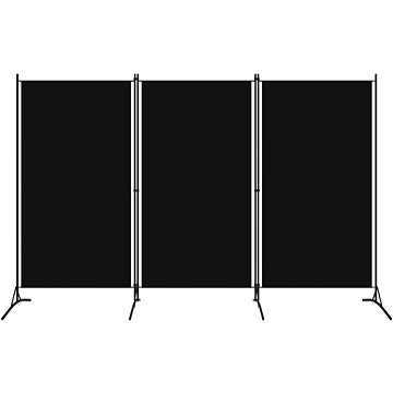 3dílný paraván černý 260 x 180 cm (320734)