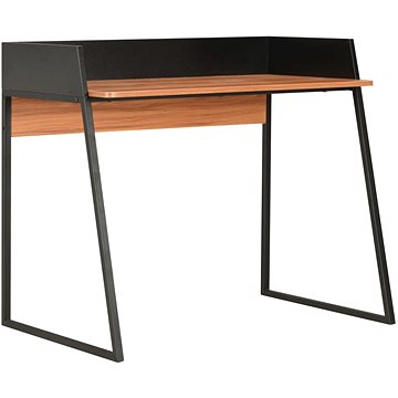 Psací stůl černý a hnědý 90 x 60 x 88 cm
