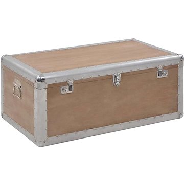 Úložný box z masivního jedlového dřeva 91 x 52 x 40 cm hnědý (246124)