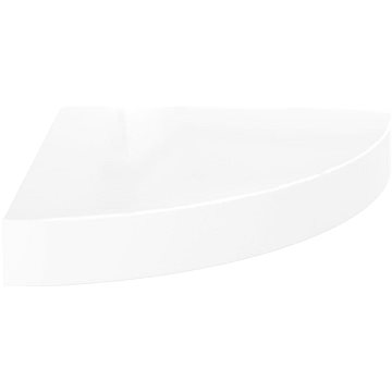 Shumee plovoucí rohová bílá vysoký lesk 25×25×3,8 cm MDF, 323886 (323886)