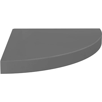 Shumee plovoucí rohová šedá vysoký lesk 35×35×3,8 cm MDF, 323913 (323913)