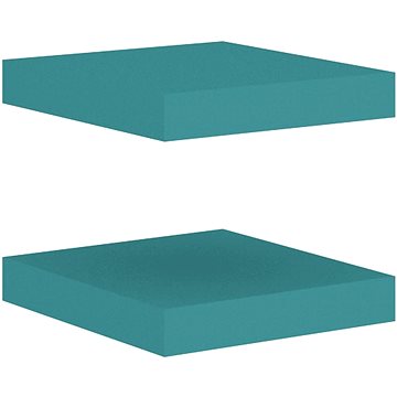 Shumee plovoucí nástěnné 2 ks modré 23×23,5×3,8 cm MDF, 326610 (326610)