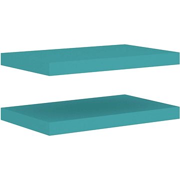 Shumee plovoucí nástěnné 2 ks modré 50×23×3,8 cm MDF, 326616 (326616)
