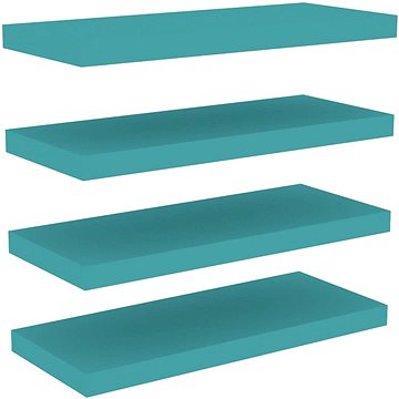 Shumee plovoucí nástěnné 4 ks modré 60×23,5×3,8 cm MDF, 326620 (326620)