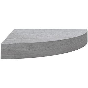 Shumee nástěnná rohová betonově šedá 25×25×3,8 cm MDF, 326633 (326633)
