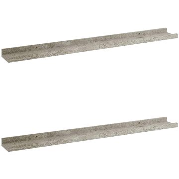 Shumee Nástěnné 2 ks betonově šedá 80×9×3 cm , 326701 (326701)