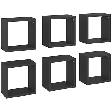 Shumee Nástěnné kostky 6 ks šedé 26×15×26 cm, 807033 (807033)