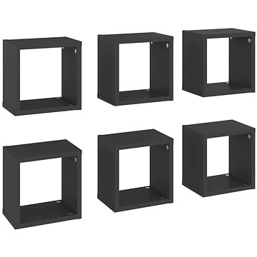 Shumee Nástěnné kostky 6 ks šedé 22×15×22 cm, 807060 (807060)