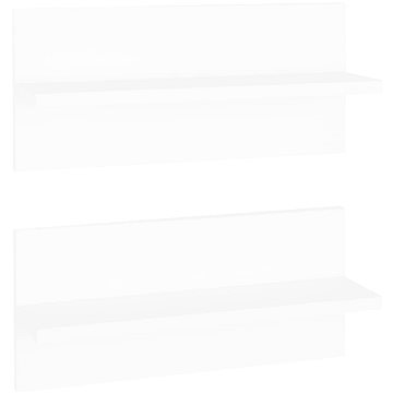 Shumee Nástěnné 2 ks bílé 40×11,5×18 cm dřevotříska, 807297 (807297)