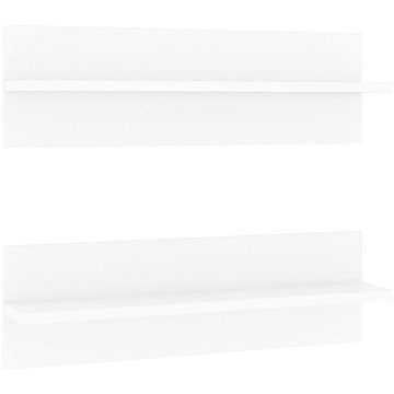 Shumee Nástěnné 2 ks bílé 60×11,5×18 cm dřevotříska, 807315 (807315)
