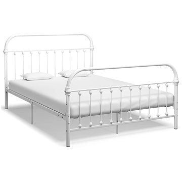Rám postele bílý kovový 160x200 cm (284496)