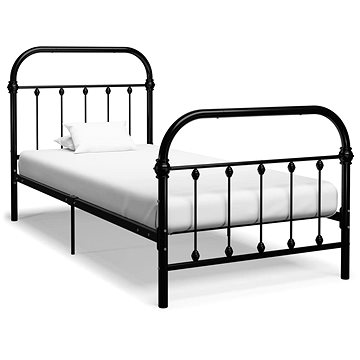 Rám postele černý kov 100x200 cm (284499)