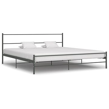 Rám postele šedý kov 180x200 cm (284684)