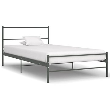 Rám postele šedý kov 100x200 cm (284685)