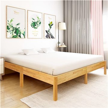 Rám postele masivní dubové dřevo 200x200 cm (288482)