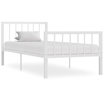 Rám postele bílý kov 90 × 200 cm, 284562 (284562)