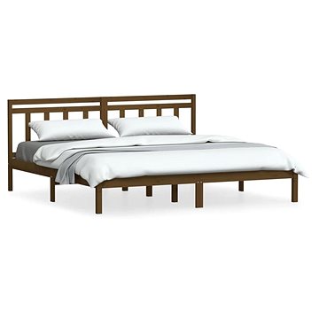 Rám postele medově hnědý masivní dřevo 180×200 cm Super King, 3100607 (3100607)