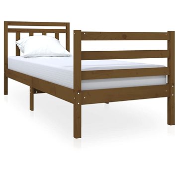 Rám postele medově hnědý masivní dřevo 75 × 190 cm Small Single, 3100617 (3100617)