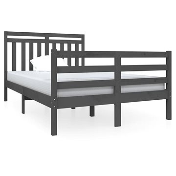 Rám postele šedý masivní dřevo 120 × 190 cm Small Double, 3100626 (3100626)